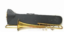 Silvertone Brass Trombone, USA, with mouthpiece  case, good condition