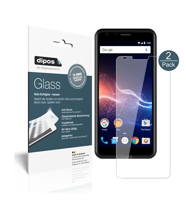 2x Schutzfolie für Vertex Impress Click 3G 2018 - Anti-Shock 9H Folie Glass