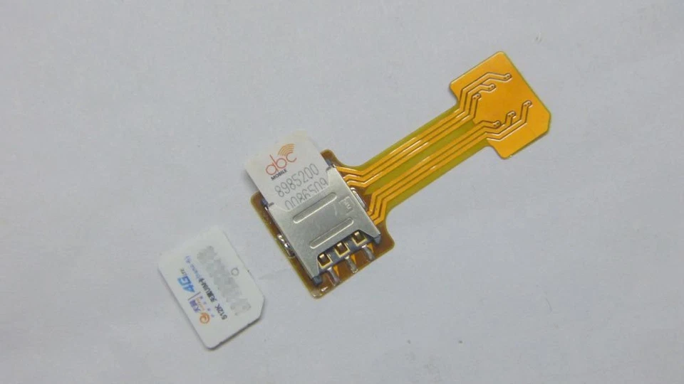 Hybrid Dual SIM Card Adapter Micro SD Nano SIM Extension Adapter for Android - Immagine 3 di 4