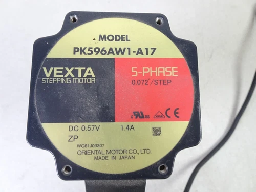 Used Vexta 5-Phase Stepping Motor | PK596AW1-A17 | DC 0.57V / 1.4A | OS11 29607