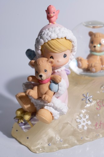 Enesco 2000 PRECIOSOS MOMENTOS ""DESLIZÁNDOSE EN LA TEMPORADA"" OSO DE PELUCHE GLOBO DE NIEVE - Imagen 6 de 9