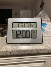 La Crosse Technology Atomic Digital Wall Full Calendar Clock NEW WITHOUT BOX