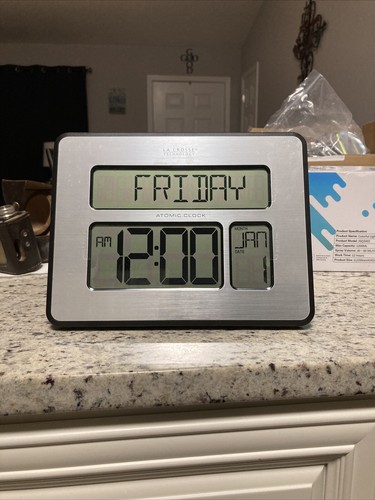 La Crosse Technology Atomic Digital Wall Full Calendar Clock NEW WITHOUT BOX - Picture 1 of 7