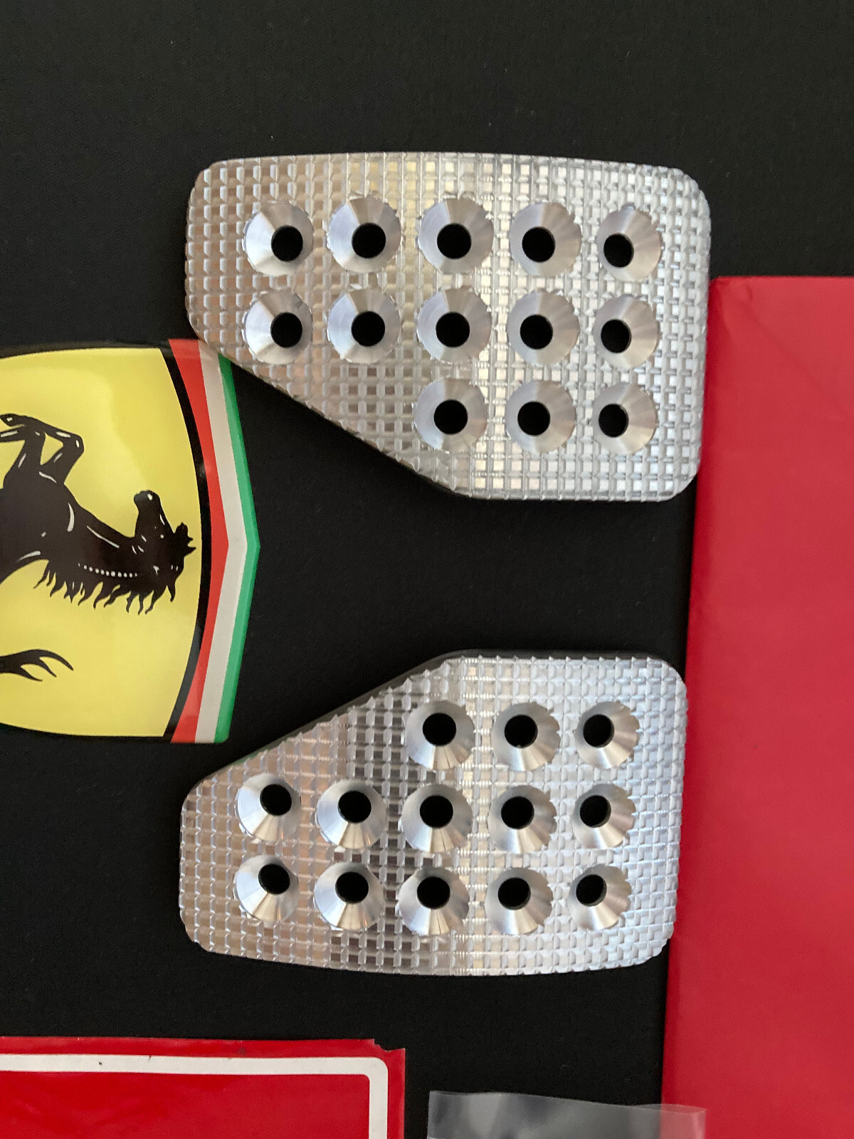 Ferrari HE Aluminum Drilled Pedal Set For,208, 308, 328, Testarossa, Mondiale .