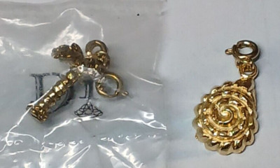 Diamant International Tropische Muschel und Palme Charms