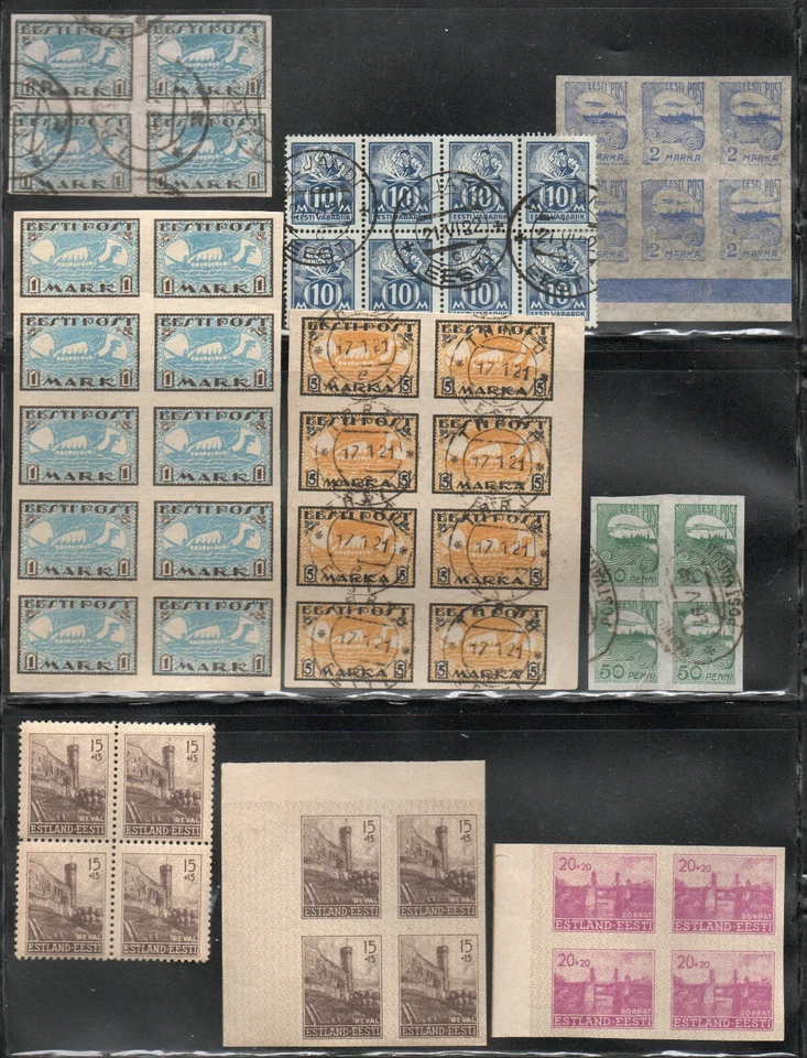 Estonia - Selection (16) Better Blocks / Strips MNH & Used - Lot 0125010 - Image 2 of 2