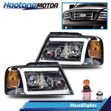 LED DRL Projector Headlights lamp Amber Corner Fit For Ford F-150 04-08 Mark LT