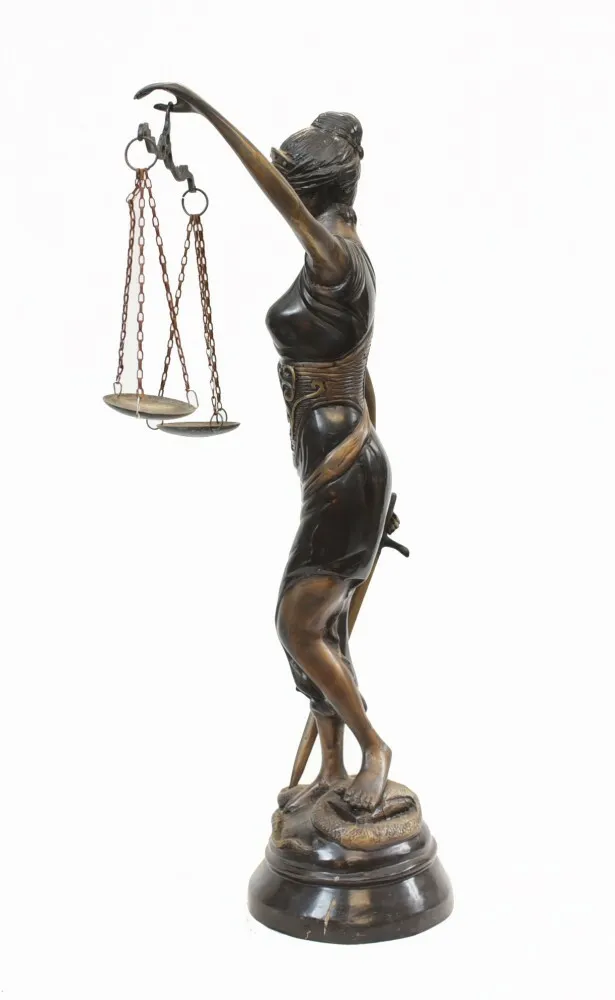 sfære kat gryde Bronze Lady Justice Statue Scales Legal Justitia Themis | eBay