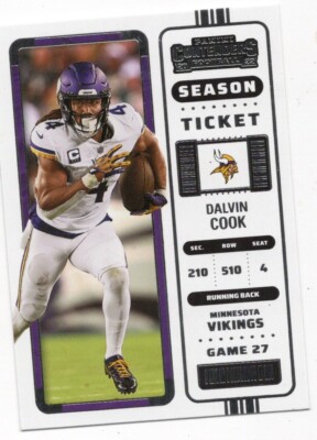 2022 PANINI PLAYOFF CONTENDERS DALVIN COOK #56 VIKINGS