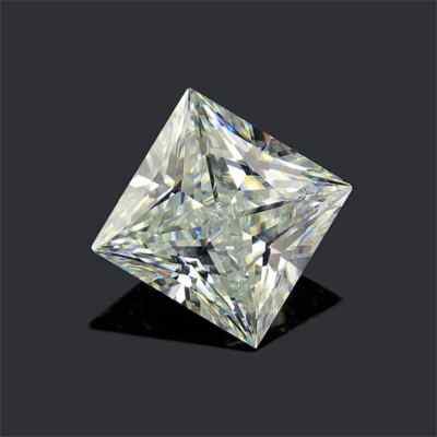 1.50 CT Natural White Diamond square Cut VVS1 D Grade IDGL Certified TA3