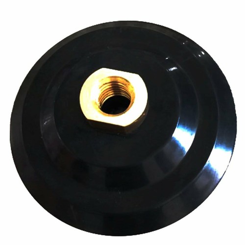 3" 4" 5" 6" 7" Semi Flexible Rubber Backing Pad 5/8"-11 Brass Nut Hook & Loop - Picture 2 of 5