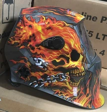 4-sensor Auto Darkening Welding Helmet+Grinding Skull Hood Mask welder XDH700