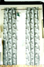 2 Thermal Lined Panels  37" x 63" EACH Light Filtering Energy Efficient 