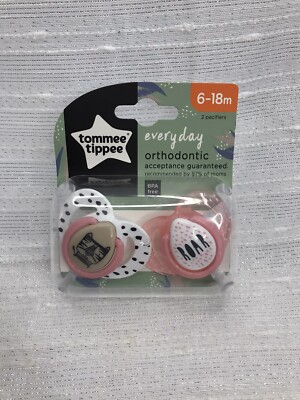 Tommee Tippee Infant Baby Orthodontic Pacifier Binky Tiger Roar Pink 6-18 Months