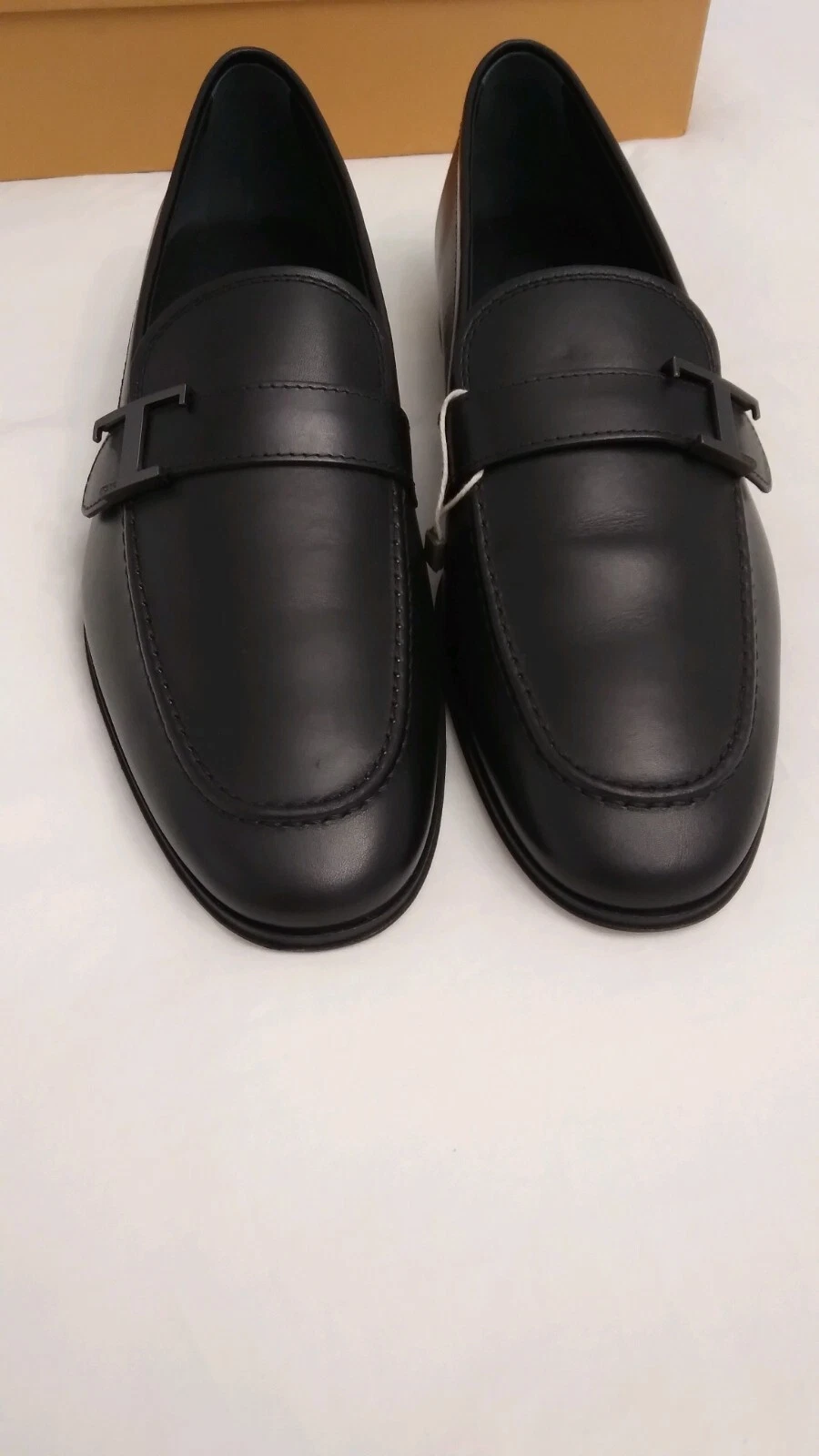 TOD’S Mocassini uomo TOD'S 10 US 10 neri fibbia a T NUOVI CON SCATOLA! lusso