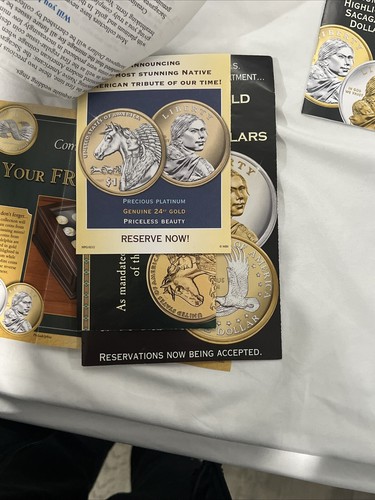 Platinum and Gold Highlighted Sacagawea Dollars - Picture 6 of 9