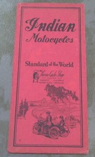 1920s Indian Motorcycles Fold-Out Brochure Harris Cycle Harvey Illinois