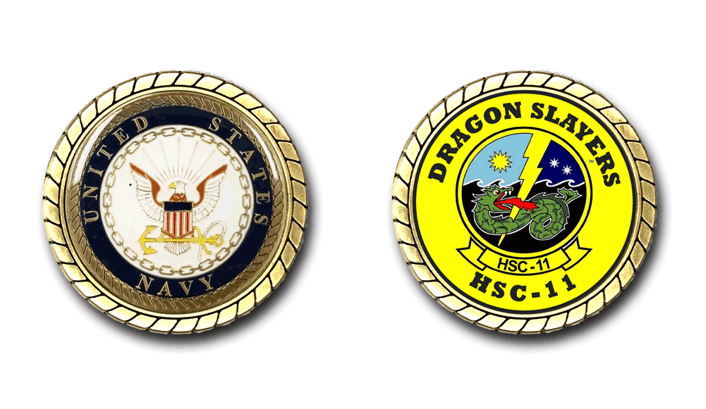 HSC-11 Dragon Slayers US Navy Squadron Challenge Coin Officially Licensed