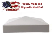 True 6x6 (155mm x 155mm) Plastic Pyramid Vinyl Fence Post Cap Grey1,2,3,4 pack