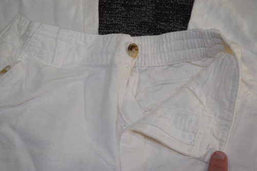 2013 Janie & Jack Elastic Waist Linen Blend Capri Pants White GIRLS 8 25x23 - Picture 10 of 18