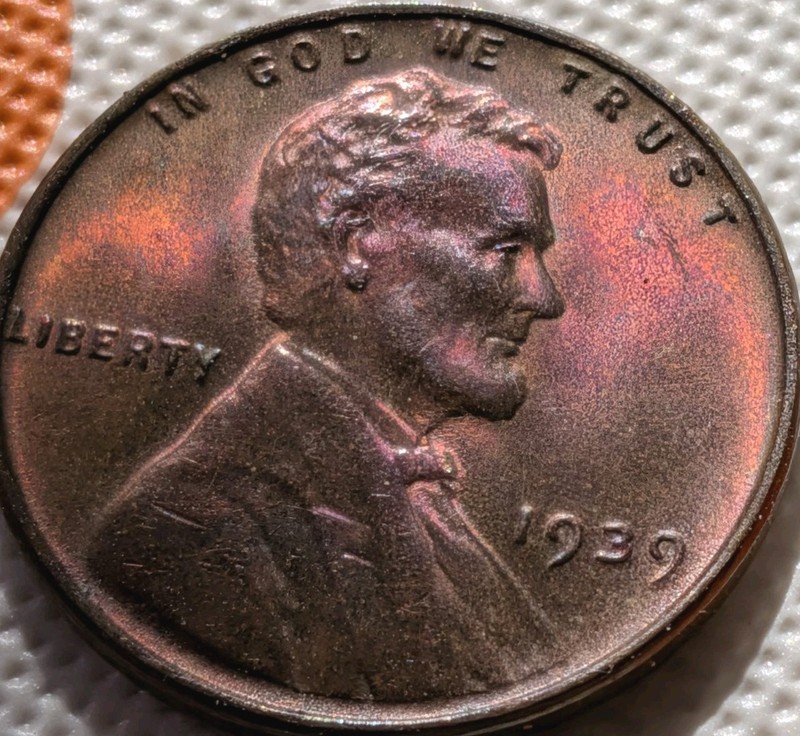 1939 Lincoln Wheat Cent BU CONDITION WITH AMAZING TONING