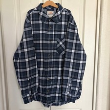 Field And Stream Flannel Shirt Men s Large Blue Light Weight Plaid Long Sleeve.