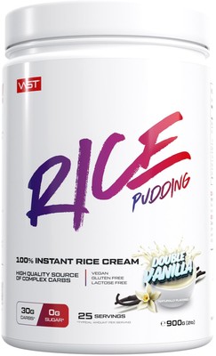 VAST Sports Instant Rice Pudding, 900 g Dose, Double Vanilla