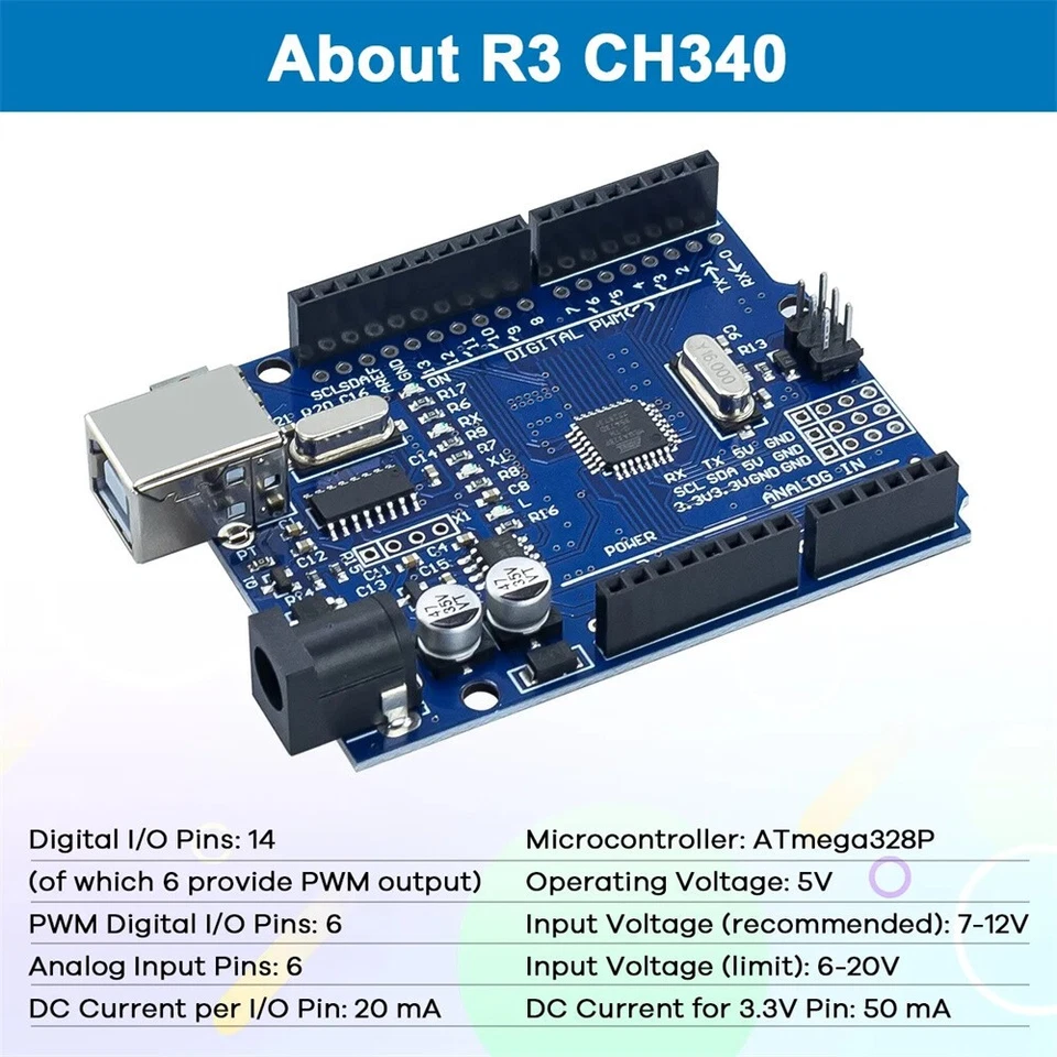 Sensor Module Starter Learning Kit For Arduino R3 Improved Development Board↟ - Image 3 of 4