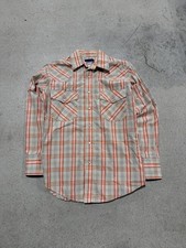 Vintage 90s wrangler Plaid Pearl Snap Western Shirt Mens Sz S