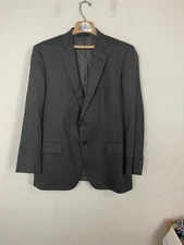 Brooks Brothers Mens Blazer 41 Gray Cupro 2 Button Wool Blend Sport Coat Jacket