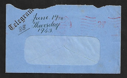 WWII FALKLAND ISLANDS TO ENGLAND UK CENSOR TELEGRAM & COVER 1943 VERY RARE - 第 1/4 張圖片