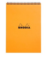 Rhodia 5X Spiralblock Rhodia Notepad A4, 80 Blatt Liniert 80G - Orange 18501C