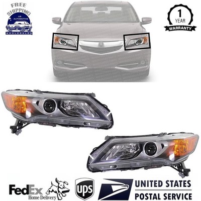New Halogen Headlight Assembly Driver and Passenger Side For 2013-2015 Acura ILX