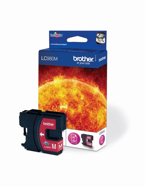 Original Brother Patrone LC-980 Magenta 4,8 Ml Ink Rot 260 Seiten LC980M-image