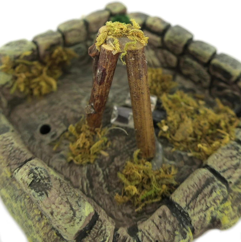 Falò per Presepe, Effetto Luce Fuoco Con LED a Pile, Resina, Multicolore, 9 X 9 - Immagine 4 di 4