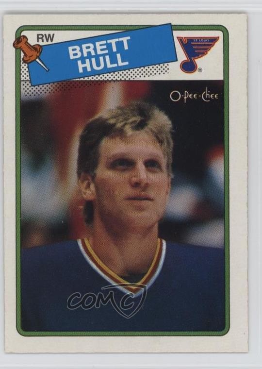 1988-89 O-Pee-Chee Brett Hull #66 Rookie RC HOF 0m89