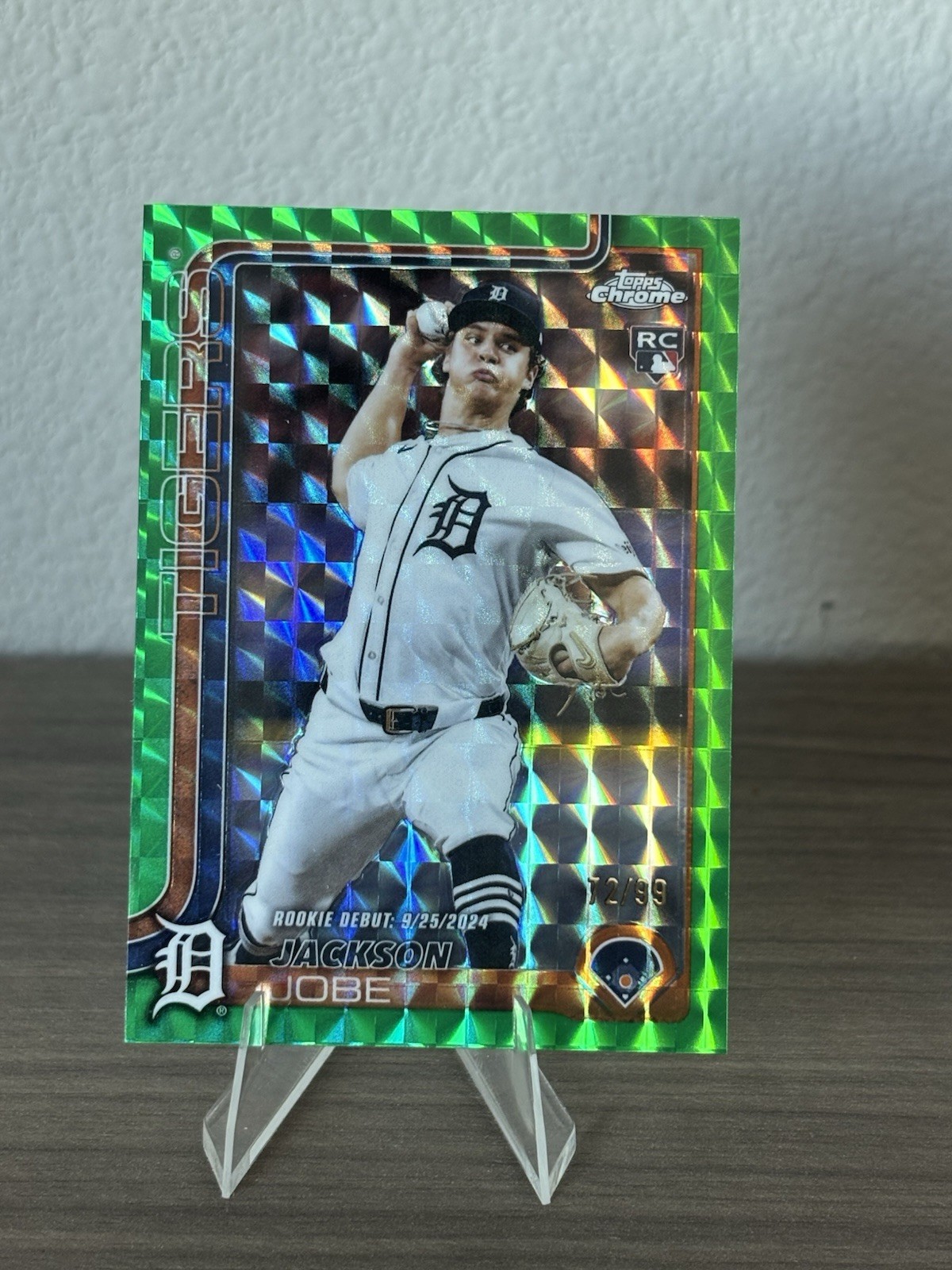JACKSON JOBE 2025 TOPPS CHROME UPDATE ROOKIE DEBUT GREEN GEOMETRIC /99 Q4362