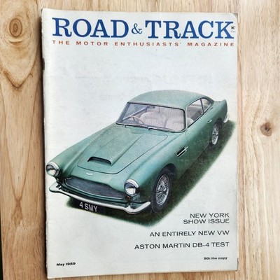 1959 May Road & Track Magazine Aston Martin Lancia New York Auto Show Scarab