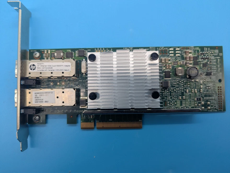 HP 530SFP+ Ethernet Adapter 10GB/s - NO SFP's included High Profile Bracket - image 2 of 4