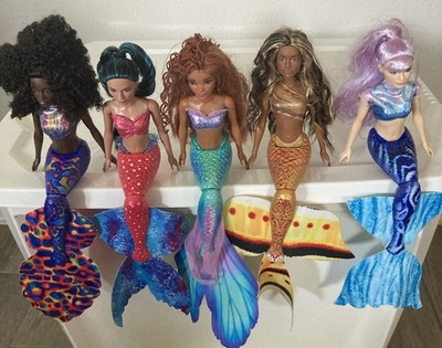 DISNEY LITTLE MERMAID LIVE ACTION Mersister MOVIE DOLL LOT OF 6 Dolls