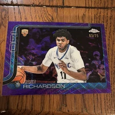 2025 Topps Chrome NBA Purple Refractor 65/75 Jase Richardson RC Magic Variation