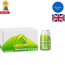 Refreshing Energy Zero Sugar Tropical Drink, 6 Cans of 330ml &ndash; Zero Calories Joy