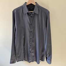 Ted Baker Shirt Mens Large Geometric Pattern Button Up Long Sleeve Dress Shirt