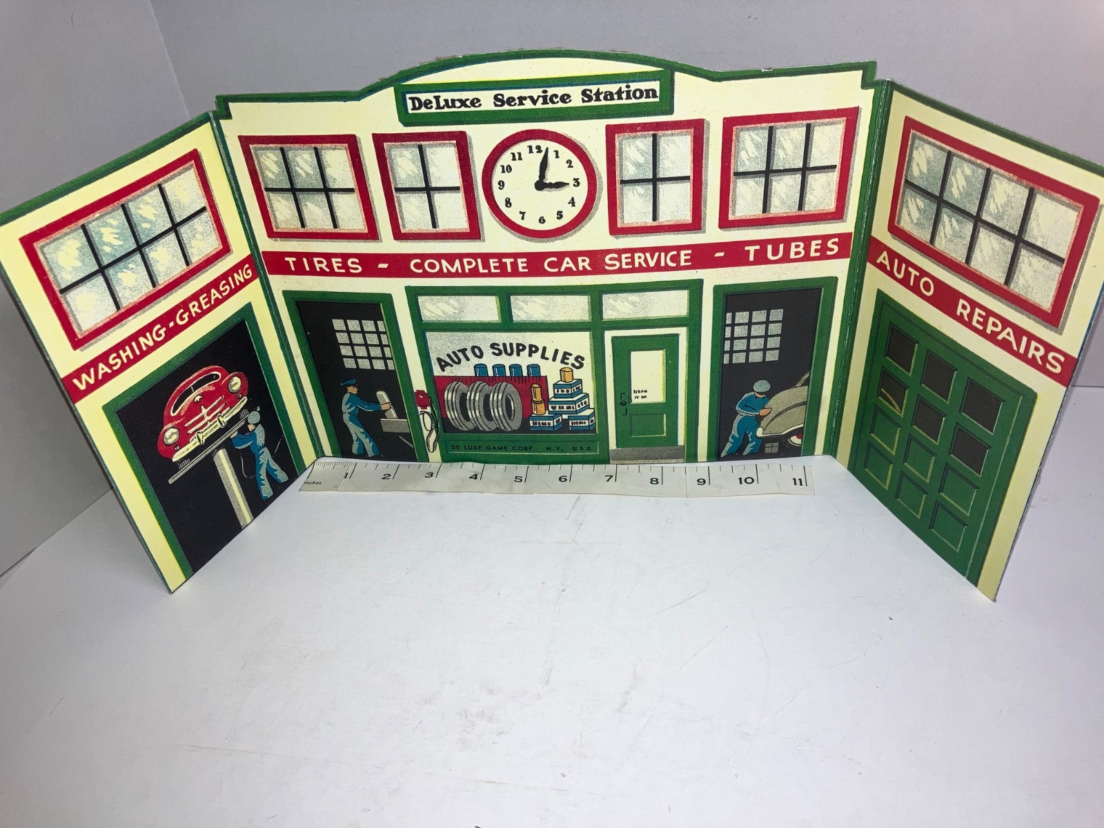 Excellent Copy of a Deluxe Play Set Service Station Backdrop