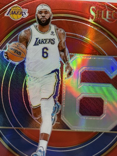🏀🔥2021-22 Panini Select Lebron James Select Numbers #6 Red Prizm🔥🏀 - Picture 8 of 11