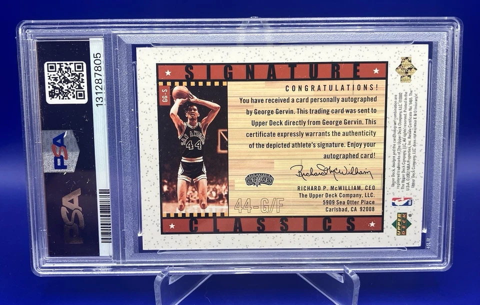 2002-03 Upper Deck Generations Signature Classics George Gervin #GG-S Auto PSA - Image 2 of 2