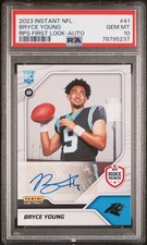 2023 Panini Instant NFL RPS First Look Bryce Young  Auto /120 #41 Auto PSA 10