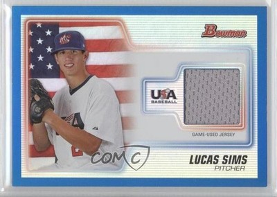 2010 Bowman Draft USA 16U National Team Jersey Relics Blue 19/199 Lucas Sims 0b5