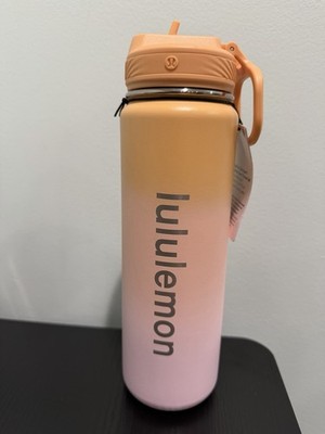 NWT Lululemon Back to Life Sport Bottle 24oz Straw Lid - Orange/Pink