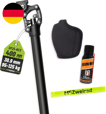Suntour Federsattelstütze SP12/25-NCX Durchmesser 27,2Mm/30,9Mm/31,6Mm, Länge 40